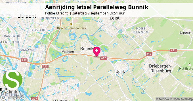 Aanrijding letsel Parallelweg Bunnik