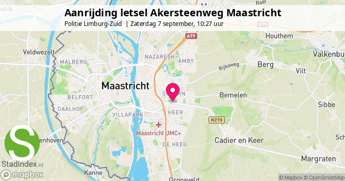 Aanrijding letsel Akersteenweg Maastricht