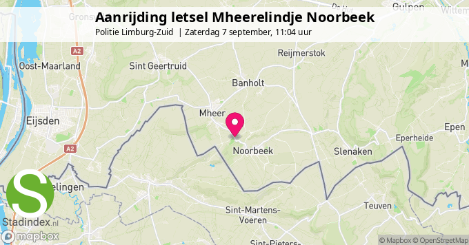 Aanrijding letsel Mheerelindje Noorbeek