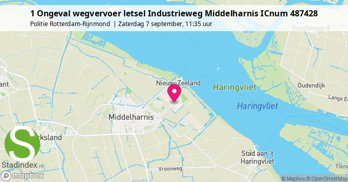 1 Ongeval wegvervoer letsel Industrieweg Middelharnis ICnum 487428