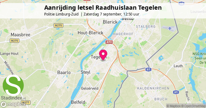 Aanrijding letsel Raadhuislaan Tegelen