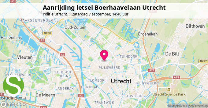 Aanrijding letsel Boerhaavelaan Utrecht