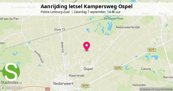 Aanrijding letsel Kampersweg Ospel