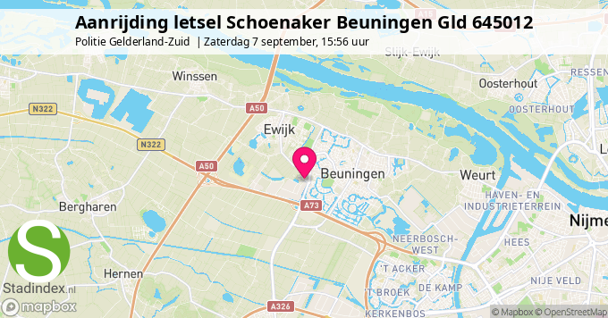 Aanrijding letsel Schoenaker Beuningen Gld 645012