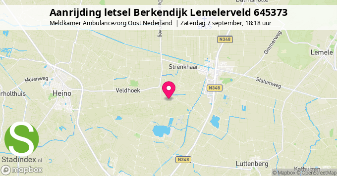 Aanrijding letsel Berkendijk Lemelerveld 645373