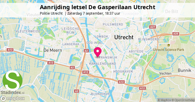 Aanrijding letsel De Gasperilaan Utrecht