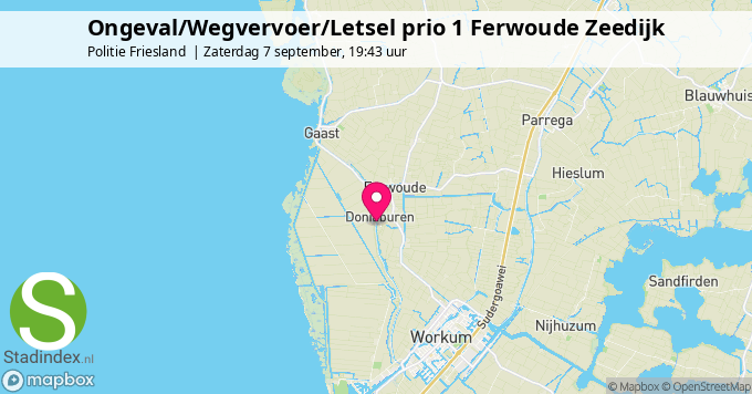 Ongeval/Wegvervoer/Letsel prio 1 Ferwoude Zeedijk