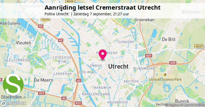 Aanrijding letsel Cremerstraat Utrecht