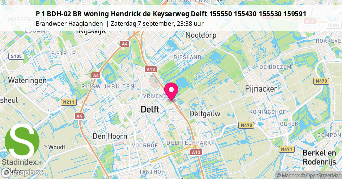 P 1 BDH-02 BR woning Hendrick de Keyserweg Delft 155550 155430 155530 159591