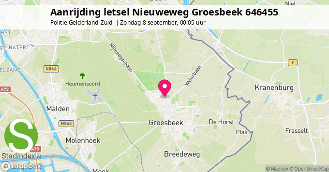 Aanrijding letsel Nieuweweg Groesbeek 646455