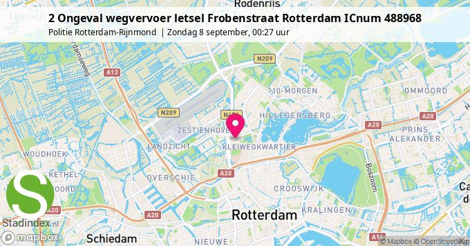 2 Ongeval wegvervoer letsel Frobenstraat Rotterdam ICnum 488968