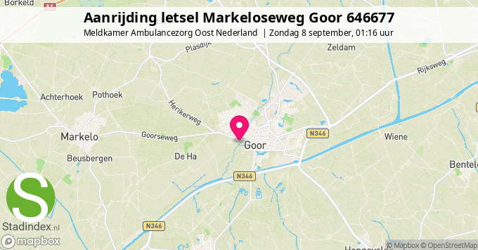 Aanrijding letsel Markeloseweg Goor 646677