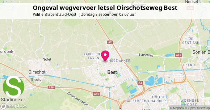 Ongeval wegvervoer letsel Oirschotseweg Best