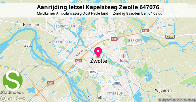 Aanrijding letsel Kapelsteeg Zwolle 647076