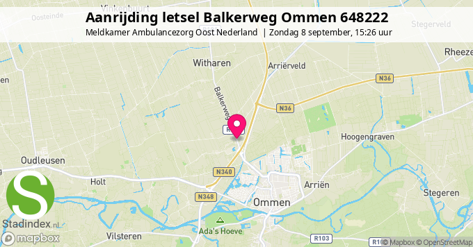 Aanrijding letsel Balkerweg Ommen 648222