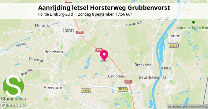 Aanrijding letsel Horsterweg Grubbenvorst