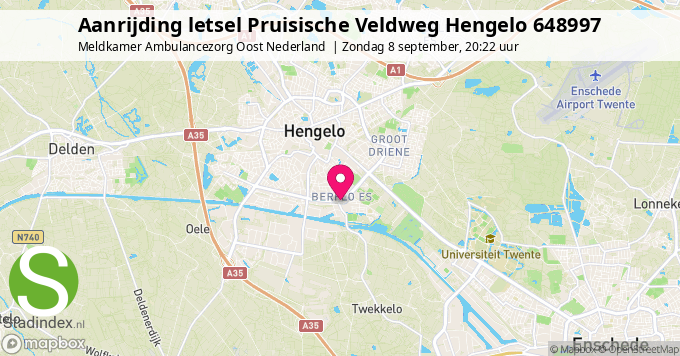 Aanrijding letsel Pruisische Veldweg Hengelo 648997