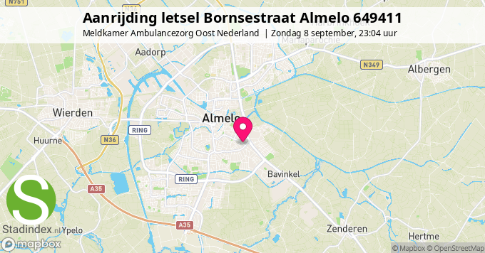 Aanrijding letsel Bornsestraat Almelo 649411