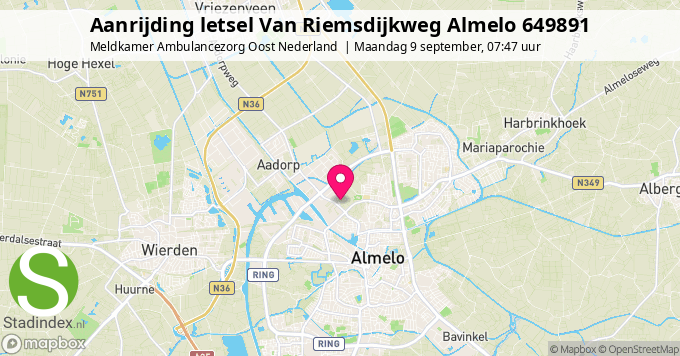 Aanrijding letsel Van Riemsdijkweg Almelo 649891