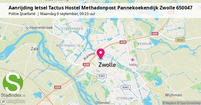 Aanrijding letsel Tactus Hostel Methadonpost Pannekoekendijk Zwolle 650047