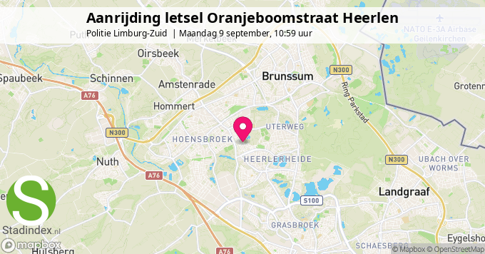 Aanrijding letsel Oranjeboomstraat Heerlen