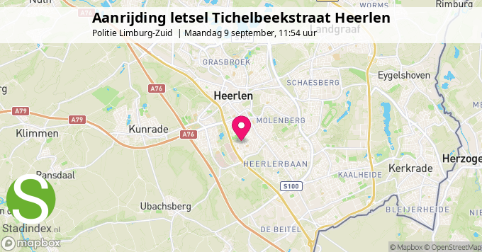 Aanrijding letsel Tichelbeekstraat Heerlen