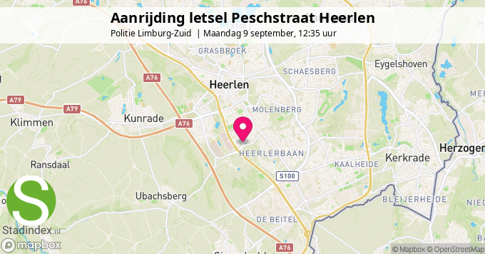 Aanrijding letsel Peschstraat Heerlen