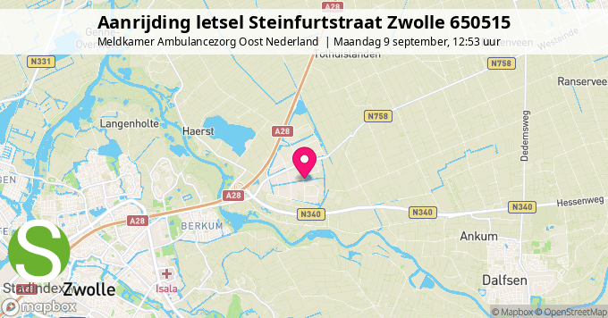 Aanrijding letsel Steinfurtstraat Zwolle 650515