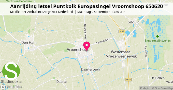 Aanrijding letsel Puntkolk Europasingel Vroomshoop 650620