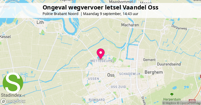 Ongeval wegvervoer letsel Vaandel Oss