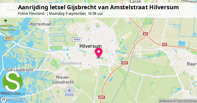 Aanrijding letsel Gijsbrecht van Amstelstraat Hilversum