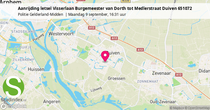 Aanrijding letsel Visserlaan Burgemeester van Dorth tot Medlerstraat Duiven 651072