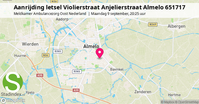 Aanrijding letsel Violierstraat Anjelierstraat Almelo 651717