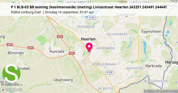 P 1 BLB-03 BR woning (koolmonoxide) (meting) Liviusstraat Heerlen 243251 243491 244441