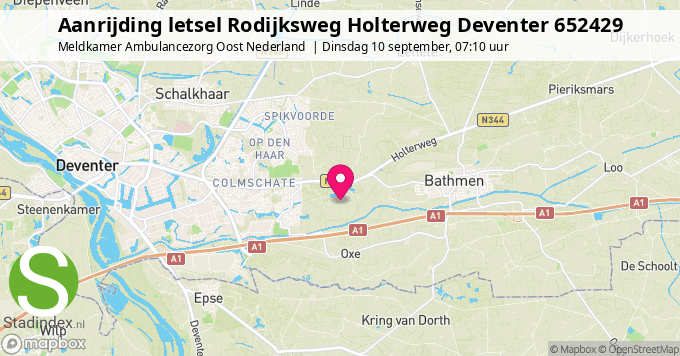 Aanrijding letsel Rodijksweg Holterweg Deventer 652429