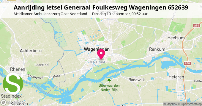 Aanrijding letsel Generaal Foulkesweg Wageningen 652639