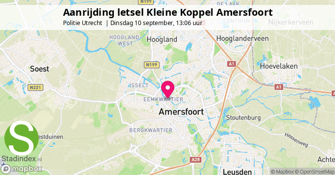 Aanrijding letsel Kleine Koppel Amersfoort