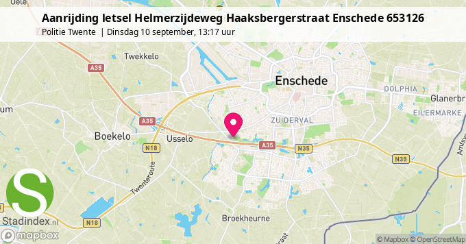 Aanrijding letsel Helmerzijdeweg Haaksbergerstraat Enschede 653126