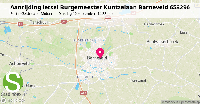 Aanrijding letsel Burgemeester Kuntzelaan Barneveld 653296