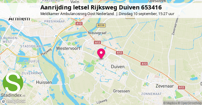 Aanrijding letsel Rijksweg Duiven 653416