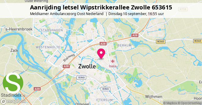 Aanrijding letsel Wipstrikkerallee Zwolle 653615