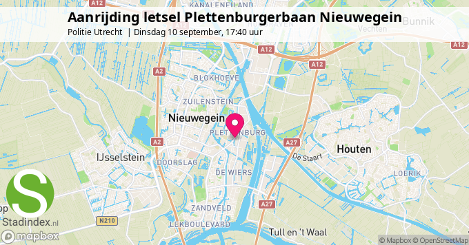 Aanrijding letsel Plettenburgerbaan Nieuwegein