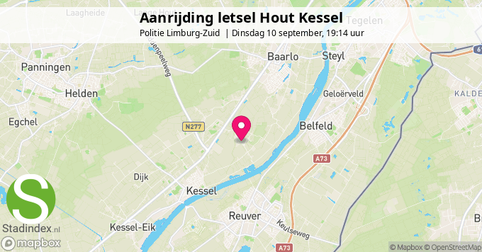 Aanrijding letsel Hout Kessel