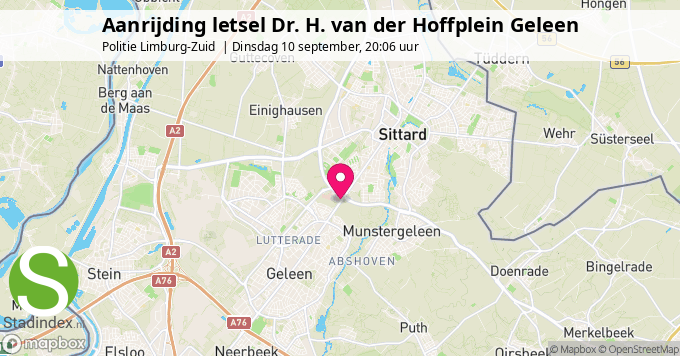 Aanrijding letsel Dr. H. van der Hoffplein Geleen