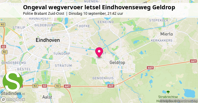 Ongeval wegvervoer letsel Eindhovenseweg Geldrop