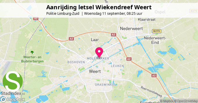 Aanrijding letsel Wiekendreef Weert