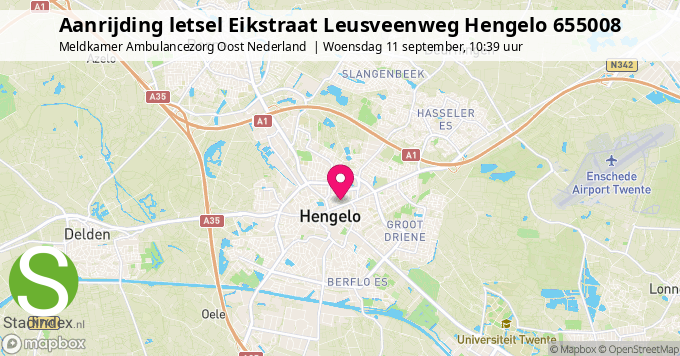 Aanrijding letsel Eikstraat Leusveenweg Hengelo 655008