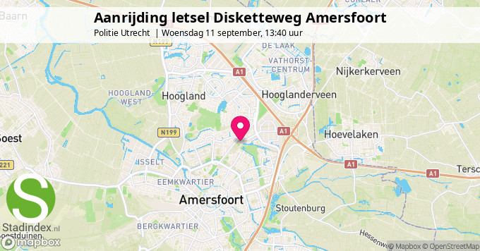 Aanrijding letsel Disketteweg Amersfoort