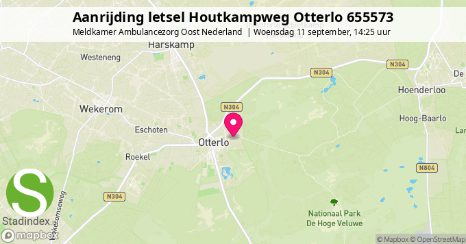 Aanrijding letsel Houtkampweg Otterlo 655573