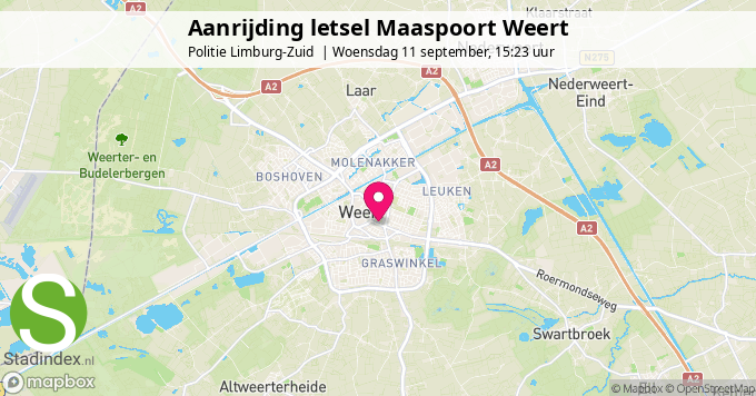 Aanrijding letsel Maaspoort Weert